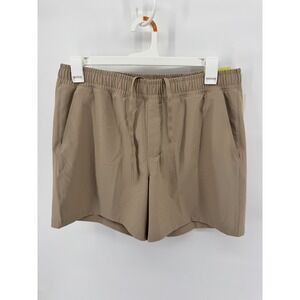 All in Motion Womens Hybrid Shorts Tan Size L Elastic Waist Drawstring Pockets